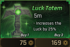 MMOJUGG The Forge Luck Totem * 3 Details View of Item Function and Use